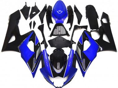 Black and Blue Gloss with silver Suzuki GSXR 1000 Fairings 2005-2006 Outlets