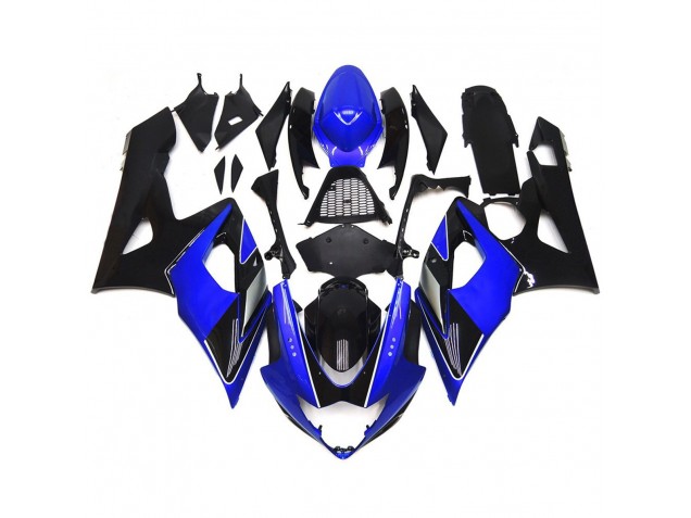 Black and Blue Gloss with silver Suzuki GSXR 1000 Fairings 2005-2006 Outlets Black and Blue Gloss with silver Suzuki GSXR 1000 Fairings 2005-2006 Outlets