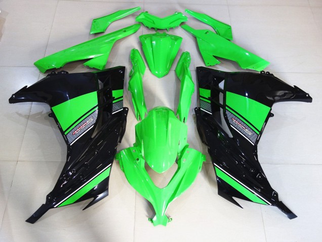 Black and Green Gloss Kawasaki Ninja 300 Fairings 2013-2018 Outlets Black and Green Gloss Kawasaki Ninja 300 Fairings 2013-2018 Outlets