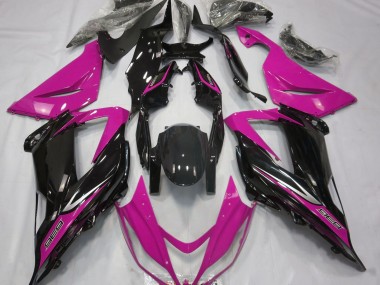 Black and Pink Kawasaki ZX6R Fairings 2013-2018 Outlets