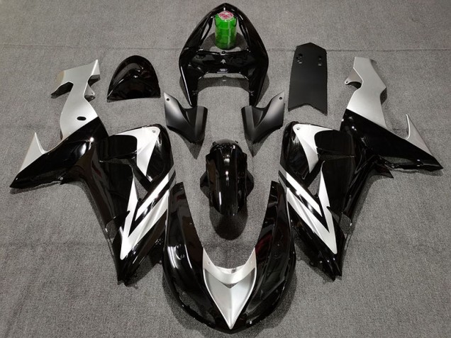 Black and Silver Kawasaki ZX10R Fairings 2006-2007 Outlets Black and Silver Kawasaki ZX10R Fairings 2006-2007 Outlets