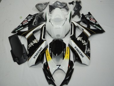 Black and White Suzuki GSXR 1000 Fairings 2007-2008 Outlets