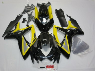 Black and Yellow Oh Ah Suzuki GSXR 600-750 Fairings 2006-2007 Outlets