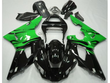 Black Flame & Green Yamaha R1 Fairings 2000-2001 Outlets