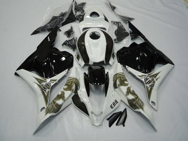 Black gold and white Honda CBR600RR Fairings 2009-2012 Outlets Black gold and white Honda CBR600RR Fairings 2009-2012 Outlets