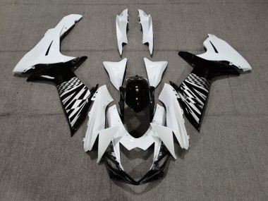 Black White and Silver Suzuki GSXR 600-750 Fairings 2011-2020 Outlets