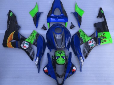 Blue and Green Shark Honda CBR600RR Fairings 2007-2008 Outlets