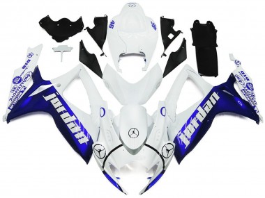 Blue and White Jordan Gloss Style Suzuki GSXR 600-750 Fairings 2006-2007 Outlets