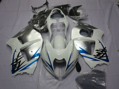 Blue White and Silver Suzuki GSXR 1300 Fairings 1997-2007 Outlets