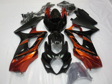 Burnt Orange and Black Suzuki GSXR 1000 Fairings 2007-2008 Outlets
