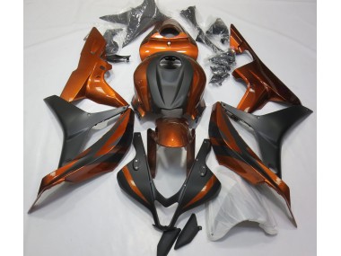 Burnt Orange and Matte Black Honda CBR600RR Fairings 2007-2008 Outlets