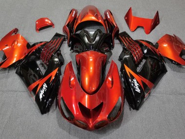 Burnt Orange Black Kawasaki ZX14R Fairings 2006-2011 Outlets
