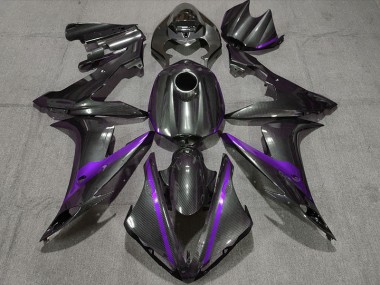 Carbon Style w Purple Yamaha R1 Fairings 2004-2006 Outlets