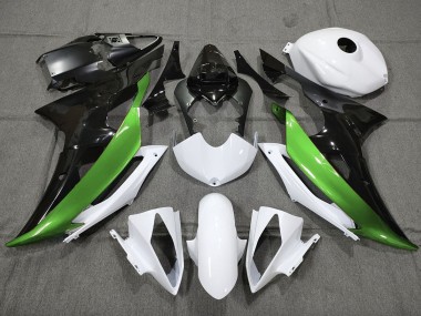 Custom Green Black and White Yamaha R6 Fairings 2008-2016 Outlets