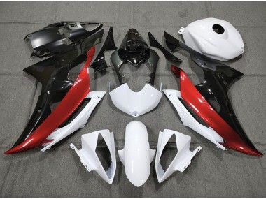 Custom Red Black and White Yamaha R6 Fairings 2008-2016 Outlets