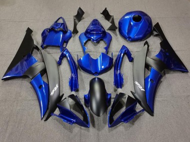 Dark Blue and Matte Black Yamaha R6 Fairings 2008-2016 Outlets