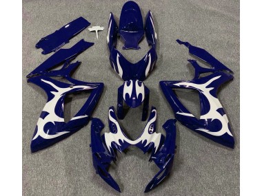 Dark Blue & White Design Suzuki GSXR 600-750 Fairings 2006-2007 Outlets
