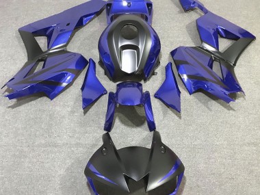 Deep Blue and Matte Black Honda CBR600RR Fairings 2013-2020 Outlets