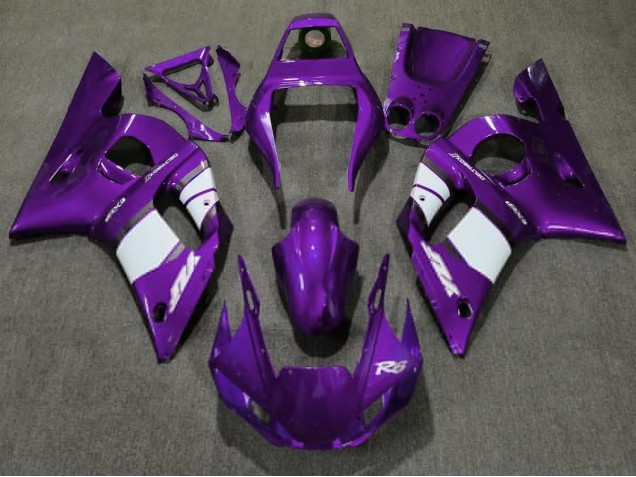 Deep Purple & White Yamaha R6 Fairings 1998-2002 Outlets Deep Purple & White Yamaha R6 Fairings 1998-2002 Outlets