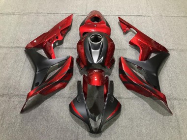 Deep Red and Matte Black Honda CBR600RR Fairings 2007-2008 Outlets