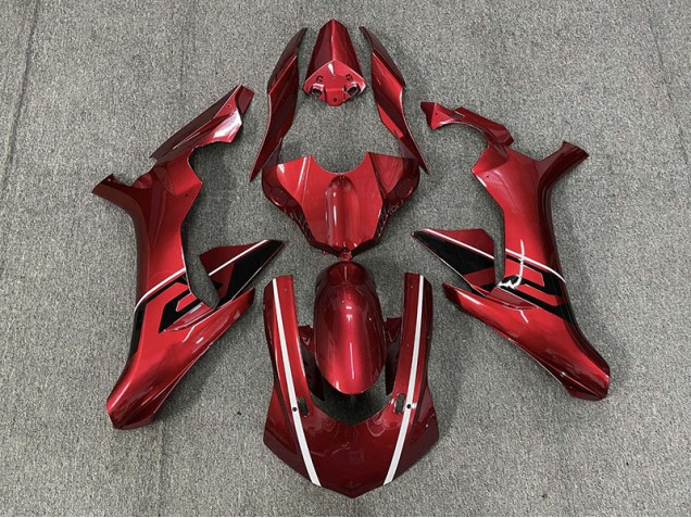 Deep Red & Black and White accents Yamaha R1 Fairings 2015-2019 Outlets Deep Red & Black and White accents Yamaha R1 Fairings 2015-2019 Outlets
