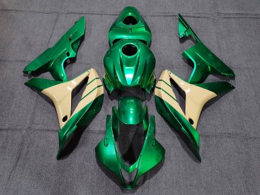 Emerald Green and Tan Honda CBR600RR Fairings 2007-2008 Outlets