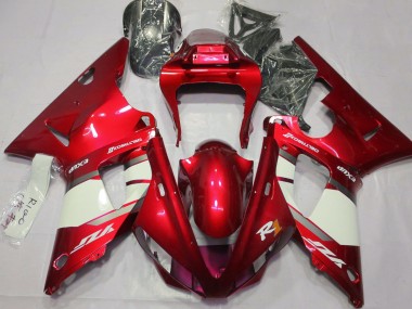 Fire Red & White Yamaha R1 Fairings 2000-2001 Outlets