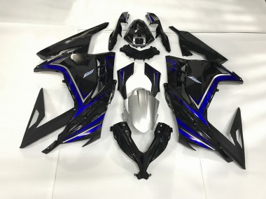 Gloss Black and Blue Kawasaki Ninja 300 Fairings 2013-2018 Outlets