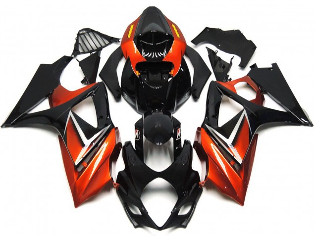 Gloss Black and Bronze Gold logo Suzuki GSXR 1000 Fairings 2007-2008 Outlets Gloss Black and Bronze Gold logo Suzuki GSXR 1000 Fairings 2007-2008 Outlets