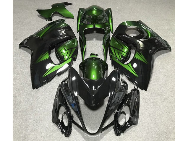 Gloss Black and Deep Green Suzuki GSXR 1300 Fairings 2008-2019 Outlets