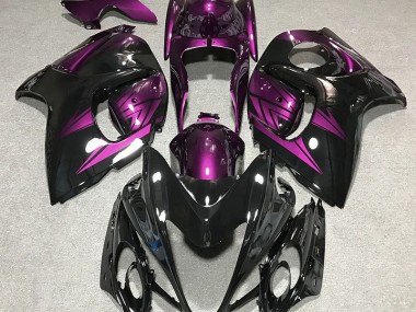 Gloss Black and Deep Purple Suzuki GSXR 1300 Fairings 2008-2019 Outlets