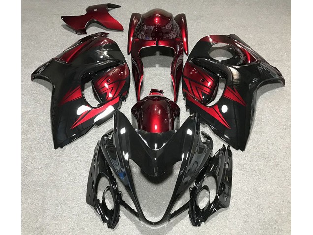Gloss Black and Deep Red Suzuki GSXR 1300 Fairings 2008-2019 Outlets Gloss Black and Deep Red Suzuki GSXR 1300 Fairings 2008-2019 Outlets
