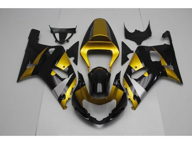 Gloss Black and Gold Suzuki GSXR 600-750 Fairings 2001-2003 Outlets Gloss Black and Gold Suzuki GSXR 600-750 Fairings 2001-2003 Outlets