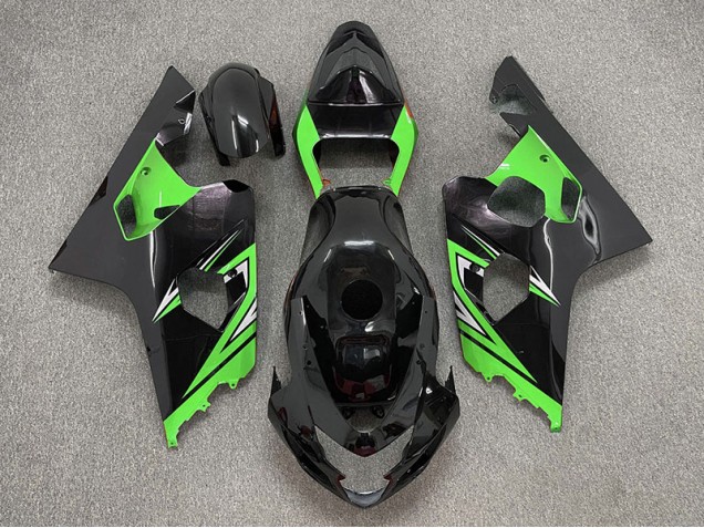 Gloss Black and Green Suzuki GSXR 600-750 Fairings 2004-2005 Outlets Gloss Black and Green Suzuki GSXR 600-750 Fairings 2004-2005 Outlets
