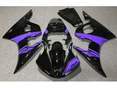 Gloss Black and Purple Yamaha R6 Fairings 2003-2005 Outlets