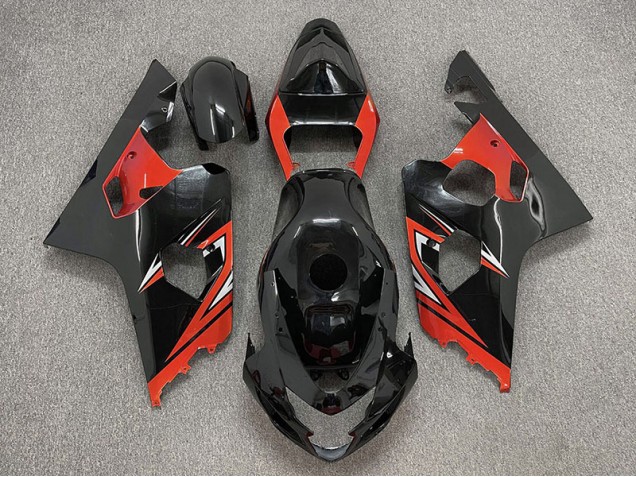 Gloss Black and Red Suzuki GSXR 600-750 Fairings 2004-2005 Outlets Gloss Black and Red Suzuki GSXR 600-750 Fairings 2004-2005 Outlets