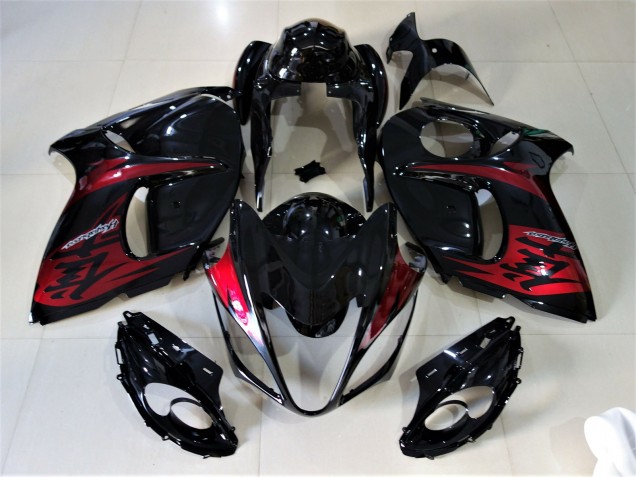 Gloss Black & Candy Red Suzuki GSXR 1300 Fairings 2008-2019 Outlets Gloss Black & Candy Red Suzuki GSXR 1300 Fairings 2008-2019 Outlets