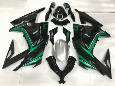Gloss Black & Emerald Green Kawasaki Ninja 300 Fairings 2013-2018 Outlets