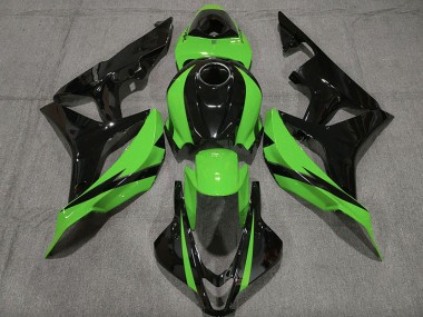 Gloss Black & Green Honda CBR600RR Fairings 2007-2008 Outlets