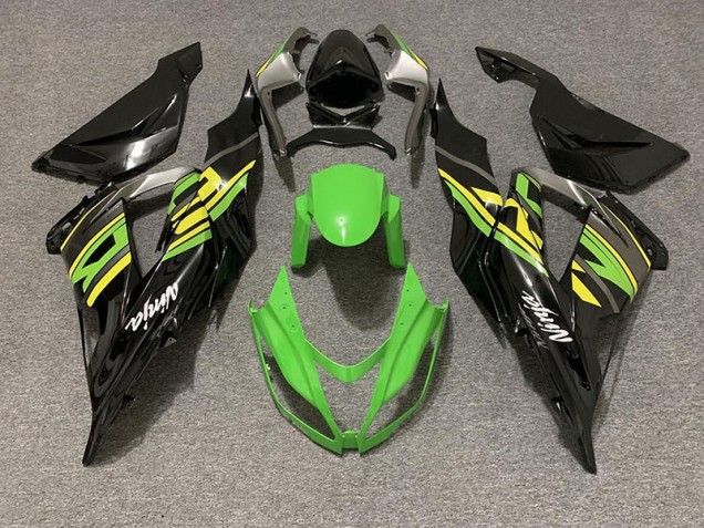 Gloss Black & Green Racing Kawasaki ZX6R Fairings 2013-2018 Outlets Gloss Black & Green Racing Kawasaki ZX6R Fairings 2013-2018 Outlets