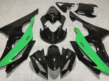 Gloss Black & Green Yamaha R6 Fairings 2008-2016 Outlets