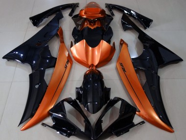 Gloss Black & Light Orange Yamaha R6 Fairings 2008-2016 Outlets
