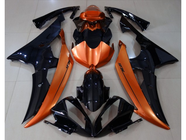 Gloss Black & Light Orange Yamaha R6 Fairings 2008-2016 Outlets Gloss Black & Light Orange Yamaha R6 Fairings 2008-2016 Outlets