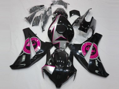 Gloss Black & Pink Honda CBR1000RR Fairings 2008-2011 Outlets
