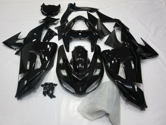 Gloss Black Plain Kawasaki ZX10R Fairings 2006-2007 Outlets Gloss Black Plain Kawasaki ZX10R Fairings 2006-2007 Outlets