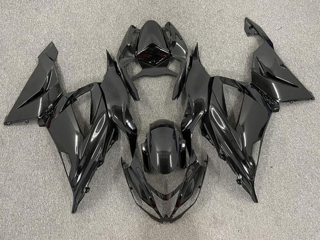 Gloss Black Plain Kawasaki ZX6R Fairings 2013-2018 Outlets Gloss Black Plain Kawasaki ZX6R Fairings 2013-2018 Outlets