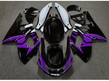 Gloss Black Purple and White Yamaha YZF600 Fairings 1998-2007 Outlets