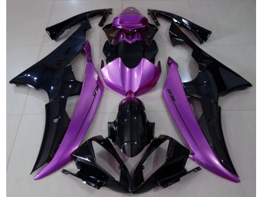 Gloss Black & Rose Purple Yamaha R6 Fairings 2008-2016 Outlets
