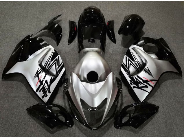 Gloss Black & Silver Design Suzuki GSXR 1300 Fairings 2008-2019 Outlets Gloss Black & Silver Design Suzuki GSXR 1300 Fairings 2008-2019 Outlets