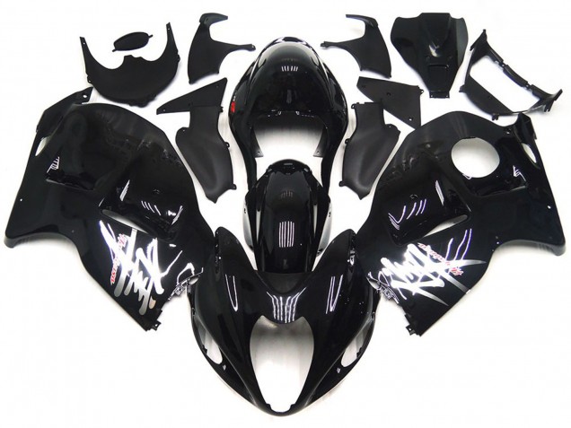 Gloss Black w Silver Decals Suzuki GSXR 1300 Fairings 1997-2007 Outlets Gloss Black w Silver Decals Suzuki GSXR 1300 Fairings 1997-2007 Outlets
